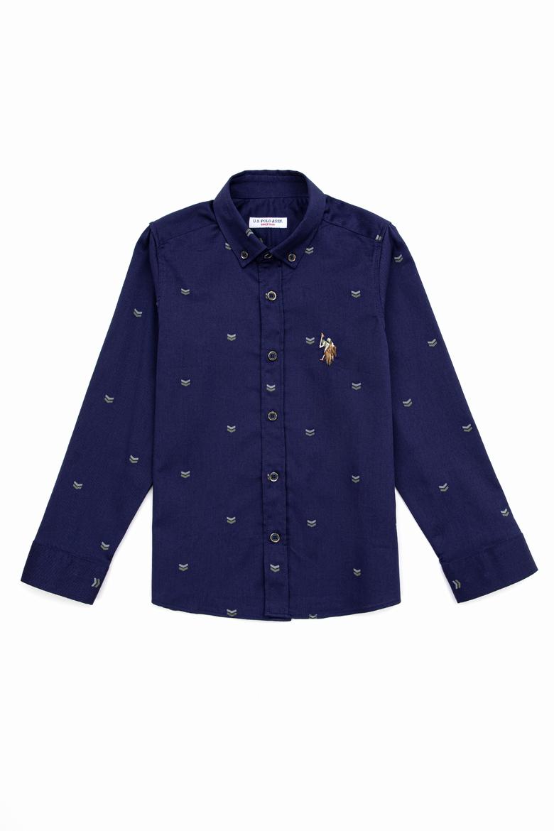 Erkek Çocuk Lacivert Uzun Kollu Gömlek