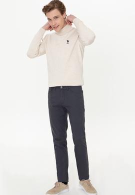 Erkek Krem Melanj Basic Kazak - 50237006136