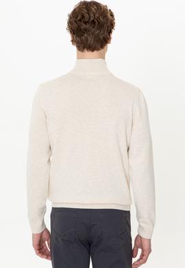 Erkek Krem Melanj Basic Kazak - 50237006136