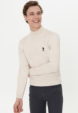 Erkek Krem Melanj Basic Kazak - 50237006136