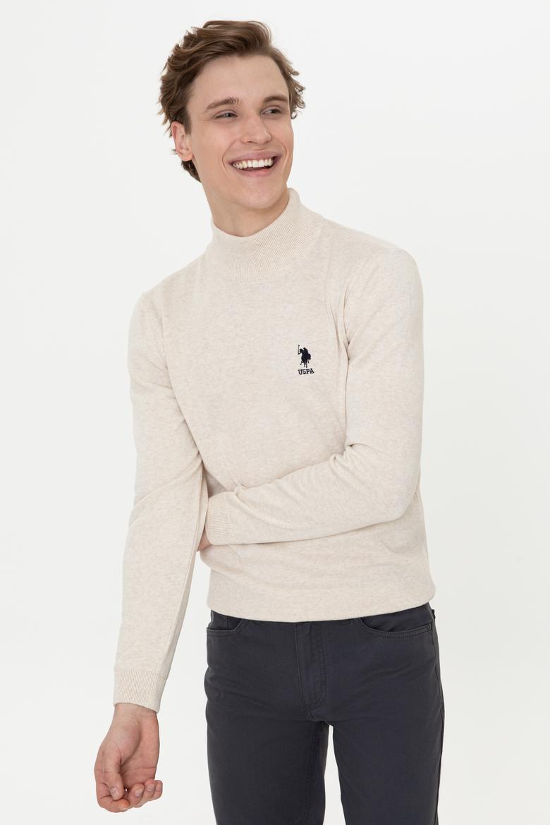 Erkek Krem Melanj Basic Kazak