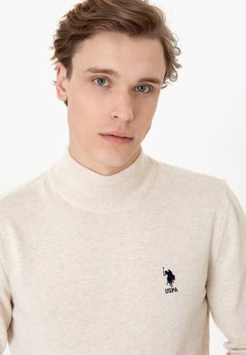 Erkek Krem Melanj Basic Kazak - 50237006136