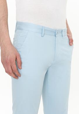 Erkek Slim Fit Açık Mavi Kanvas Pantolon - 50246122010