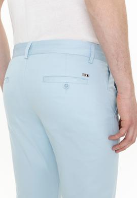 Erkek Slim Fit Açık Mavi Kanvas Pantolon - 50246122010