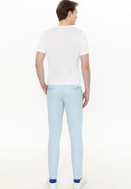 Erkek Slim Fit Açık Mavi Kanvas Pantolon - 50246122010