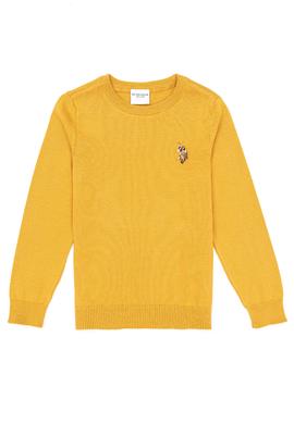 Erkek Çocuk Hardal Bisiklet Yaka Triko Kazak - 50255804031