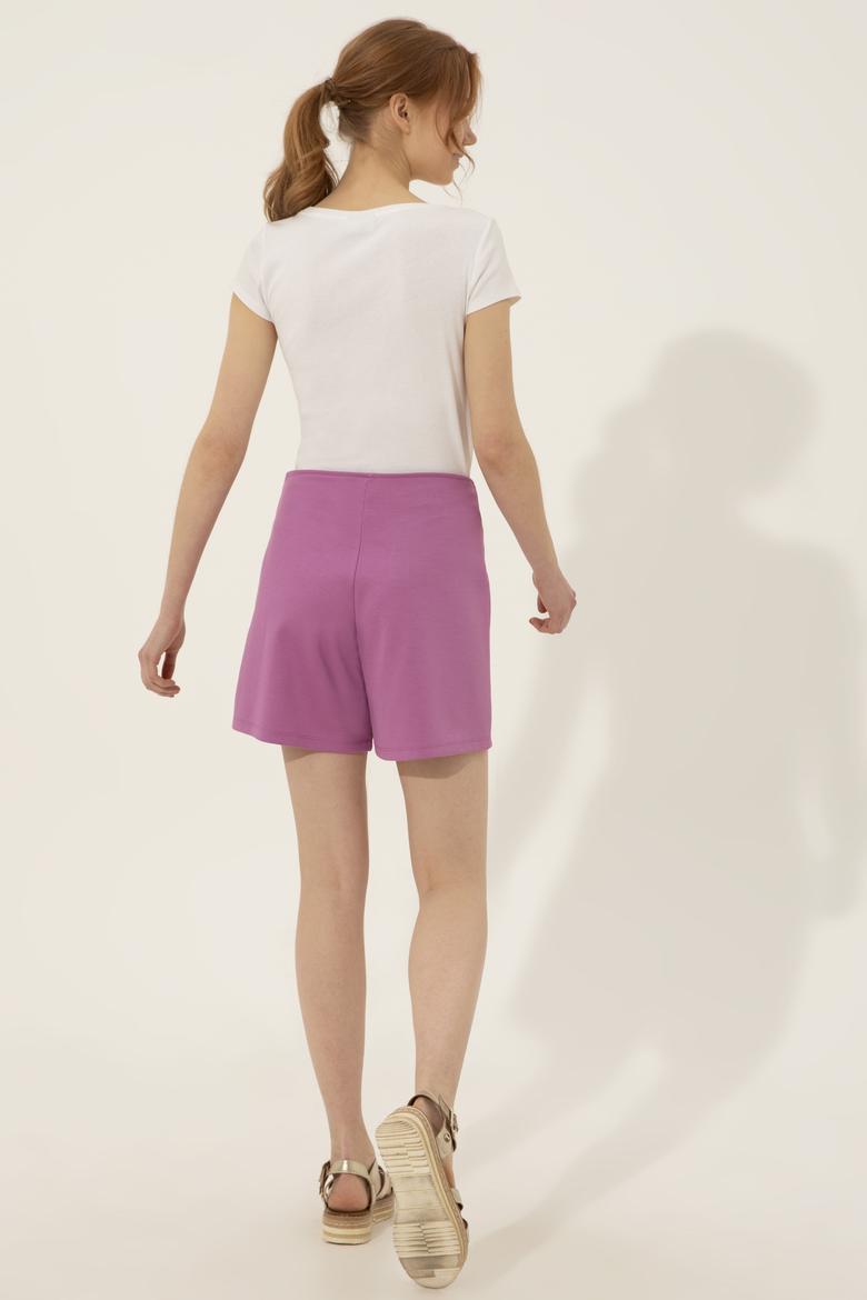 Kadın Menekşe Örme Şort - 50246889038