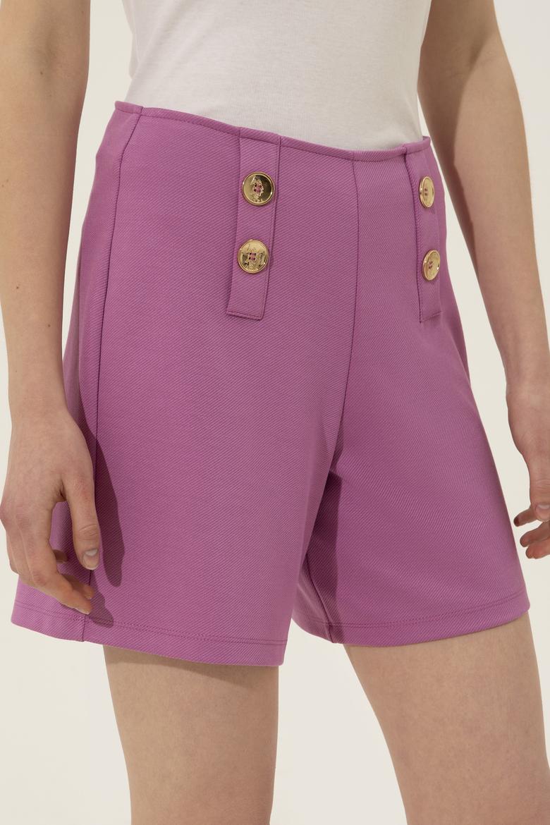 Kadın Menekşe Örme Şort - 50246889038