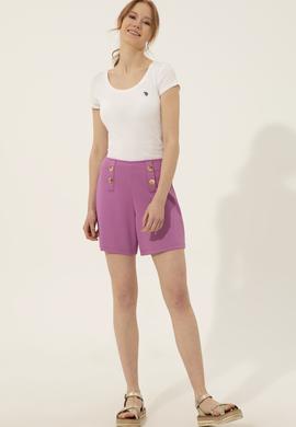 Kadın Menekşe Örme Şort - 50246889038