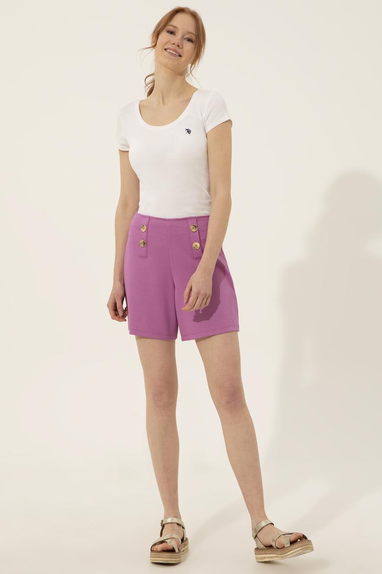 Kadın Menekşe Örme Şort