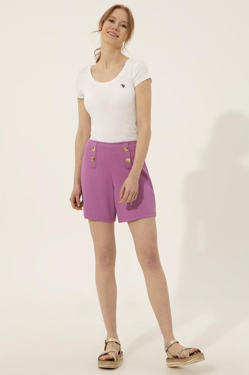 Kadın Menekşe Örme Şort