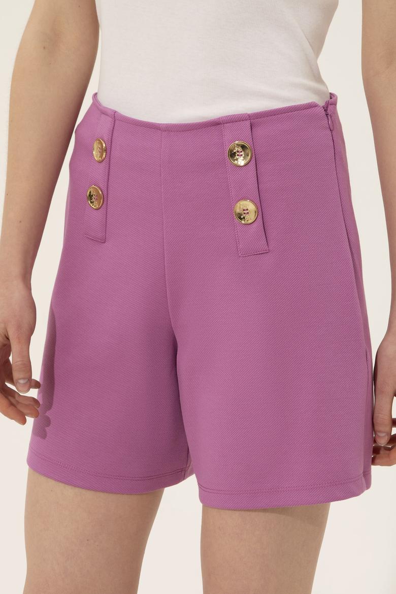 Kadın Menekşe Örme Şort - 50246889038