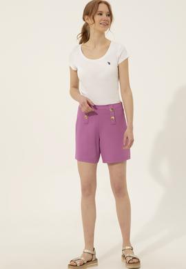 Kadın Menekşe Örme Şort - 50246889038