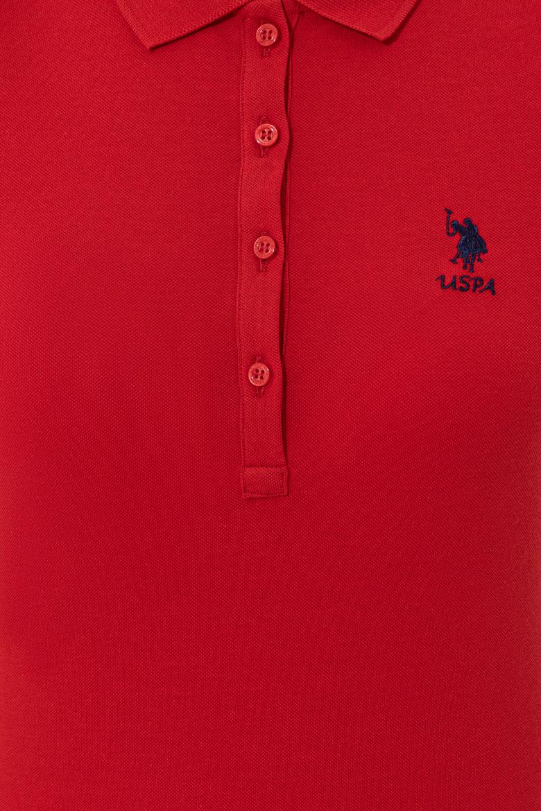 Kadın Kırmızı Basic Polo Yaka Tişört - 50246326036