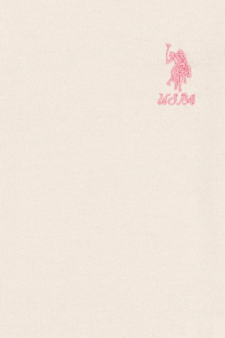 Kız Çocuk Krem Basic Bisiklet Yaka Kazak - 50252446020