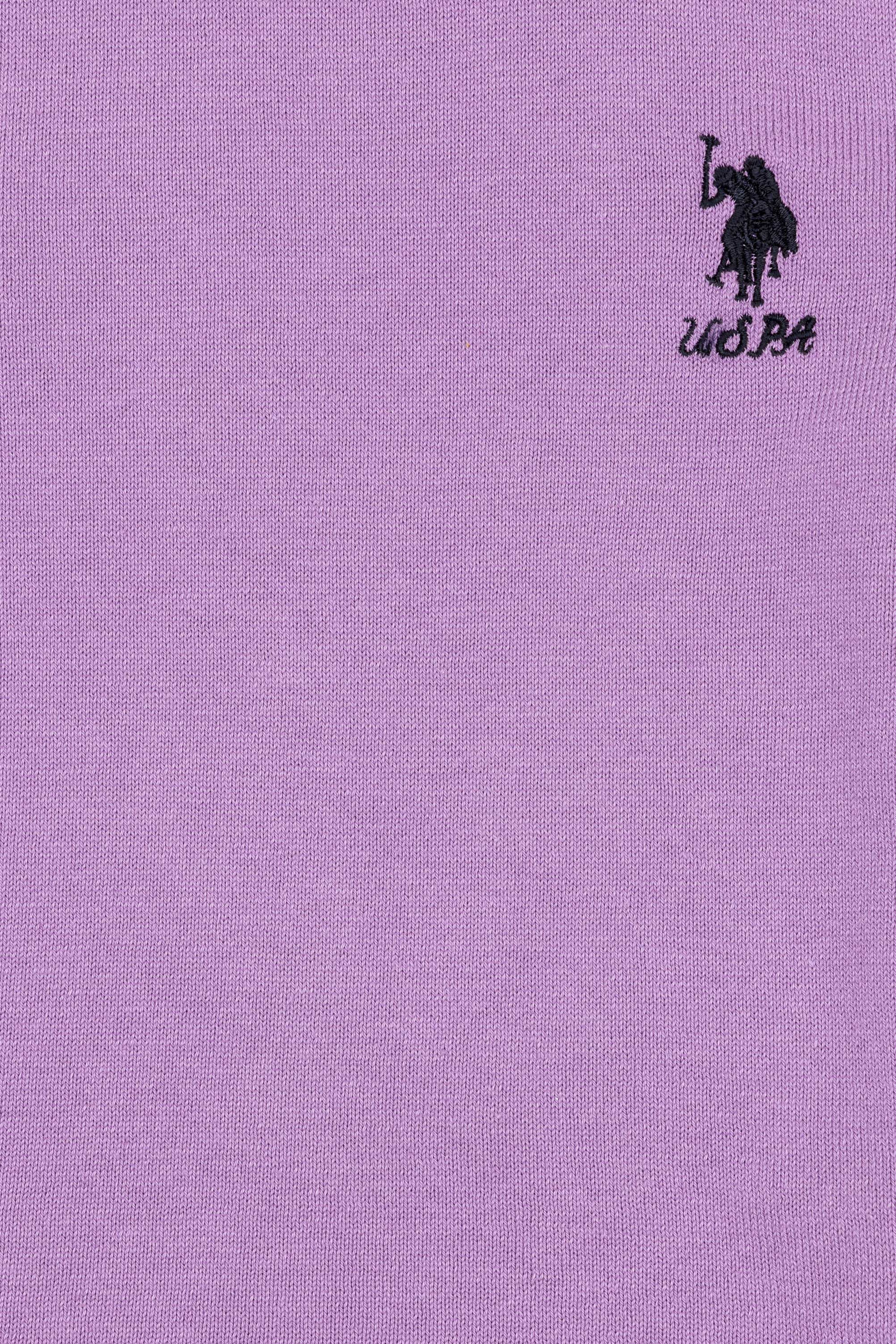 Kız Çocuk Lila Basic Bisiklet Yaka Kazak - Image 3