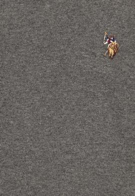 Erkek Çocuk Gri Melanj Bisiklet Yaka Triko Kazak - 50255804040