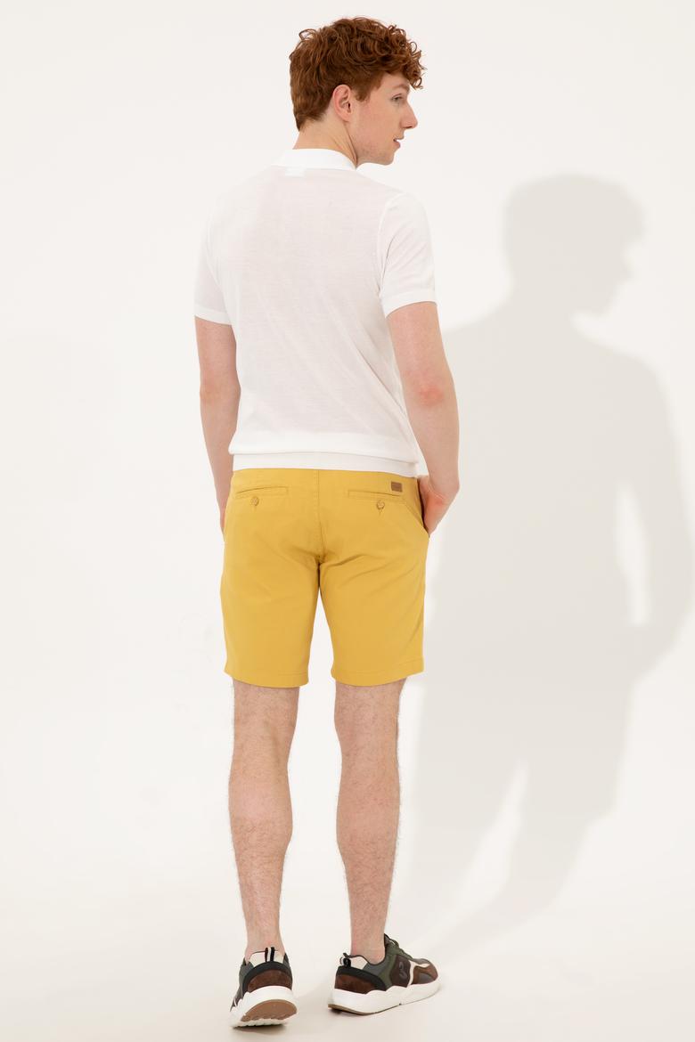 Erkek Safran Dokuma Şort - 50246140037