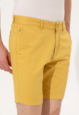 Erkek Safran Dokuma Şort - 50246140037