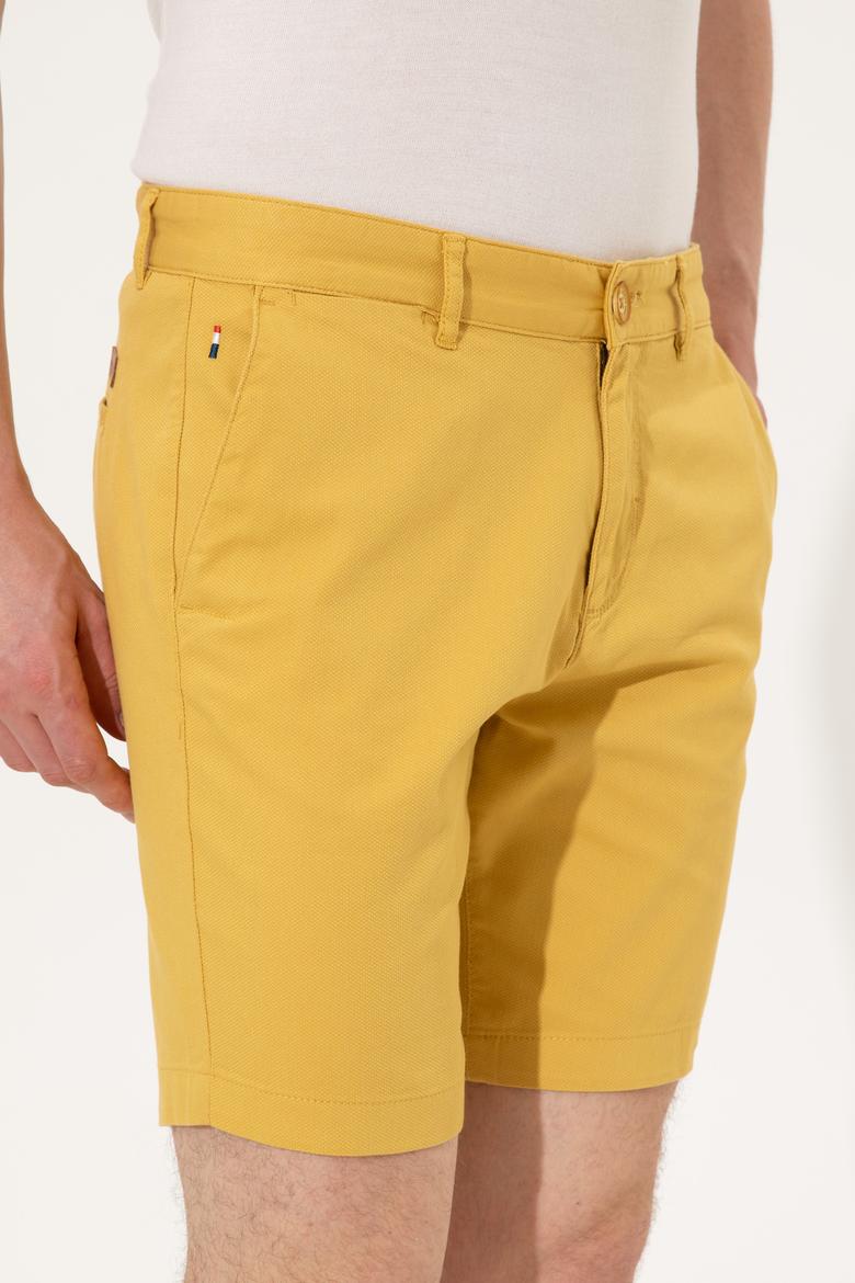 Erkek Safran Dokuma Şort - 50246140037