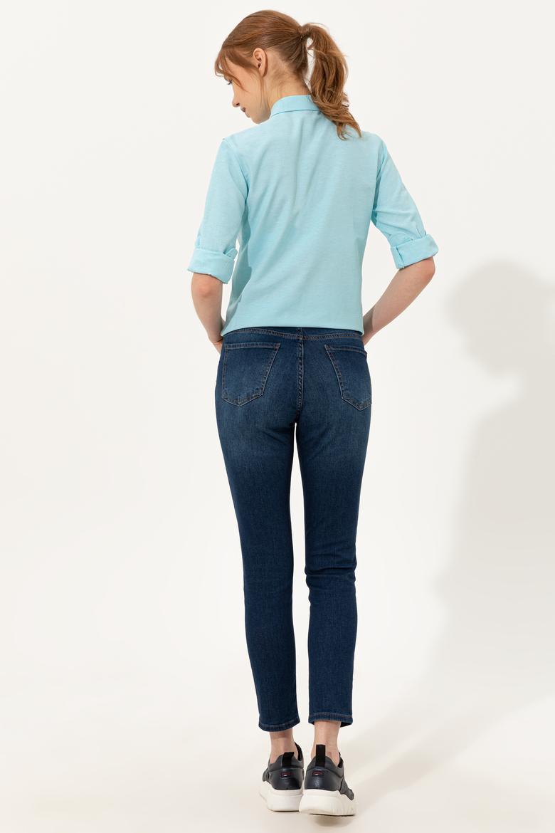 Kadın Mavi Jean Pantolon - 50260262008