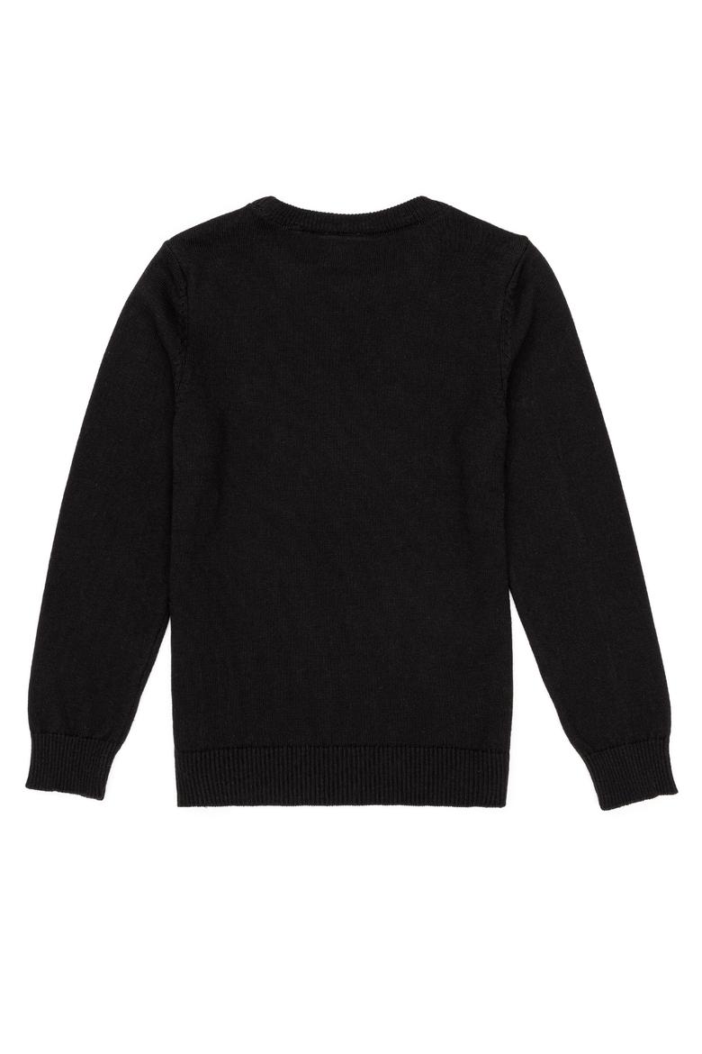 Erkek Çocuk Siyah Bisiklet Yaka Triko Kazak - 50255804022