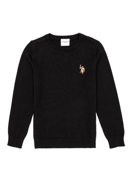 Erkek Çocuk Siyah Bisiklet Yaka Triko Kazak - 50255804022