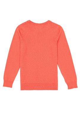 Kız Çocuk Nar Çiçeği Bisiklet Yaka Basic Kazak - 50252446046