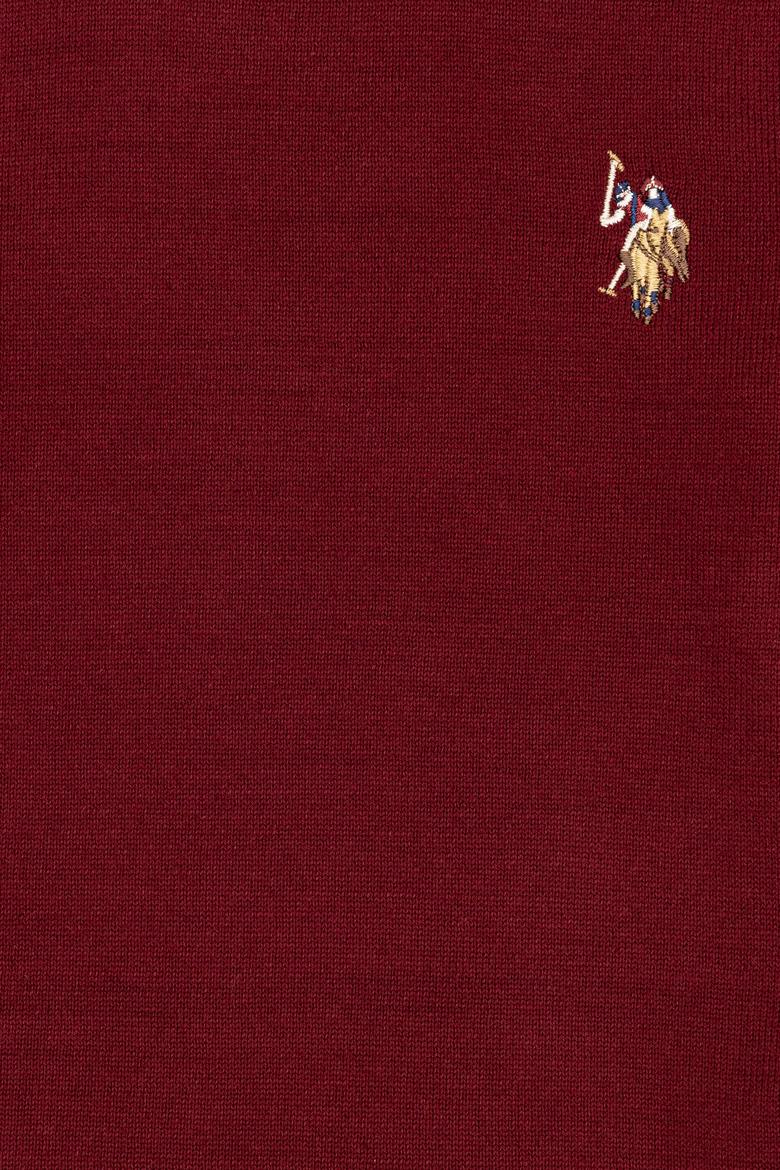 Erkek Çocuk Bordo Bisiklet Yaka Triko Kazak - 50255804003