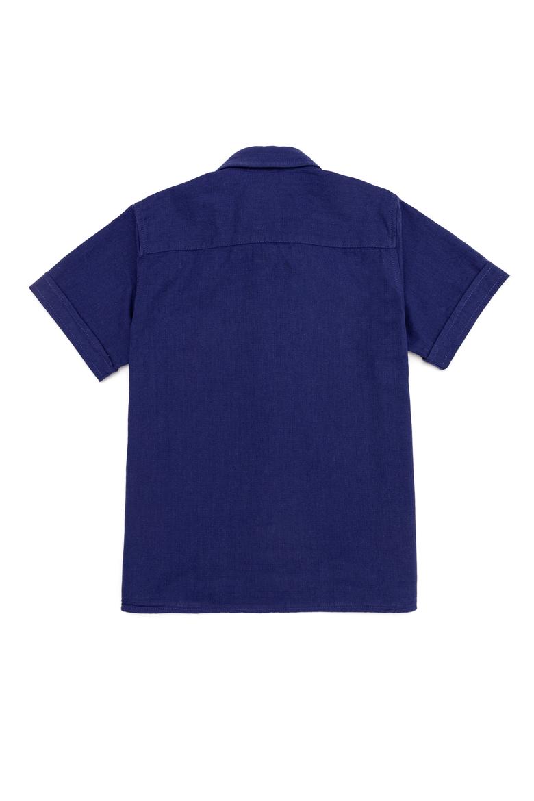 Erkek Çocuk Mavi Kısa Kollu Gömlek - 50247971032