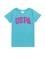 Kız Çocuk Turkuaz Basic Bisiklet Yaka Tişört