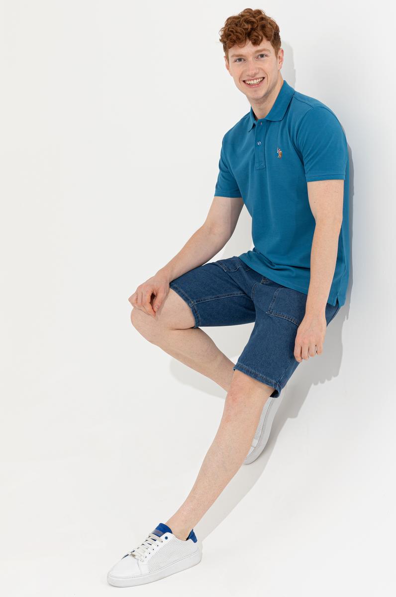 Erkek Petrol Basic Tişört