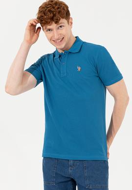 Erkek Petrol Basic Tişört - 50248556123