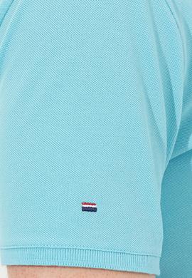 Erkek Turkuaz Polo Yaka Basic T-Shirt - 50248556110