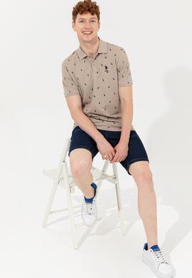 Erkek Haki Polo Yaka Tişört - 50249186018