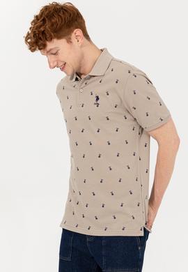 Erkek Haki Polo Yaka Tişört - 50249186018