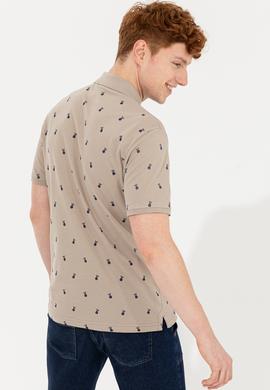 Erkek Haki Polo Yaka Tişört - 50249186018