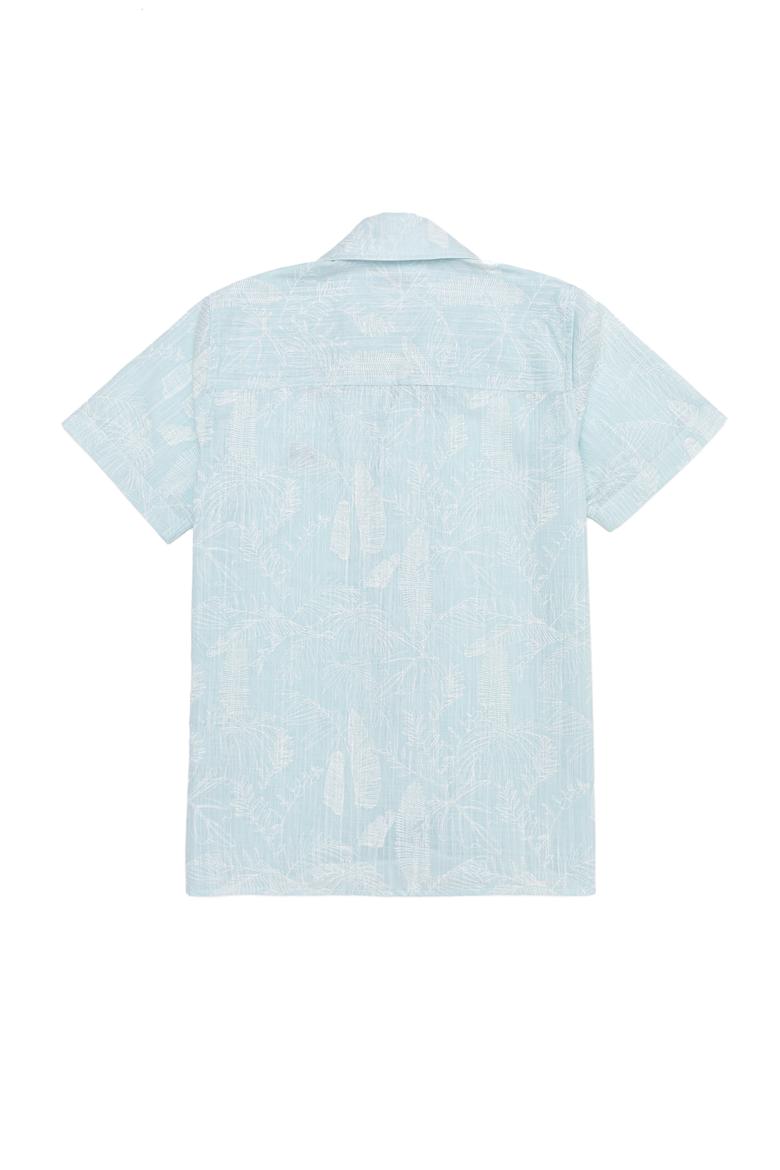 Erkek Çocuk Turkuaz Kısa Kollu Gömlek - 50246576003