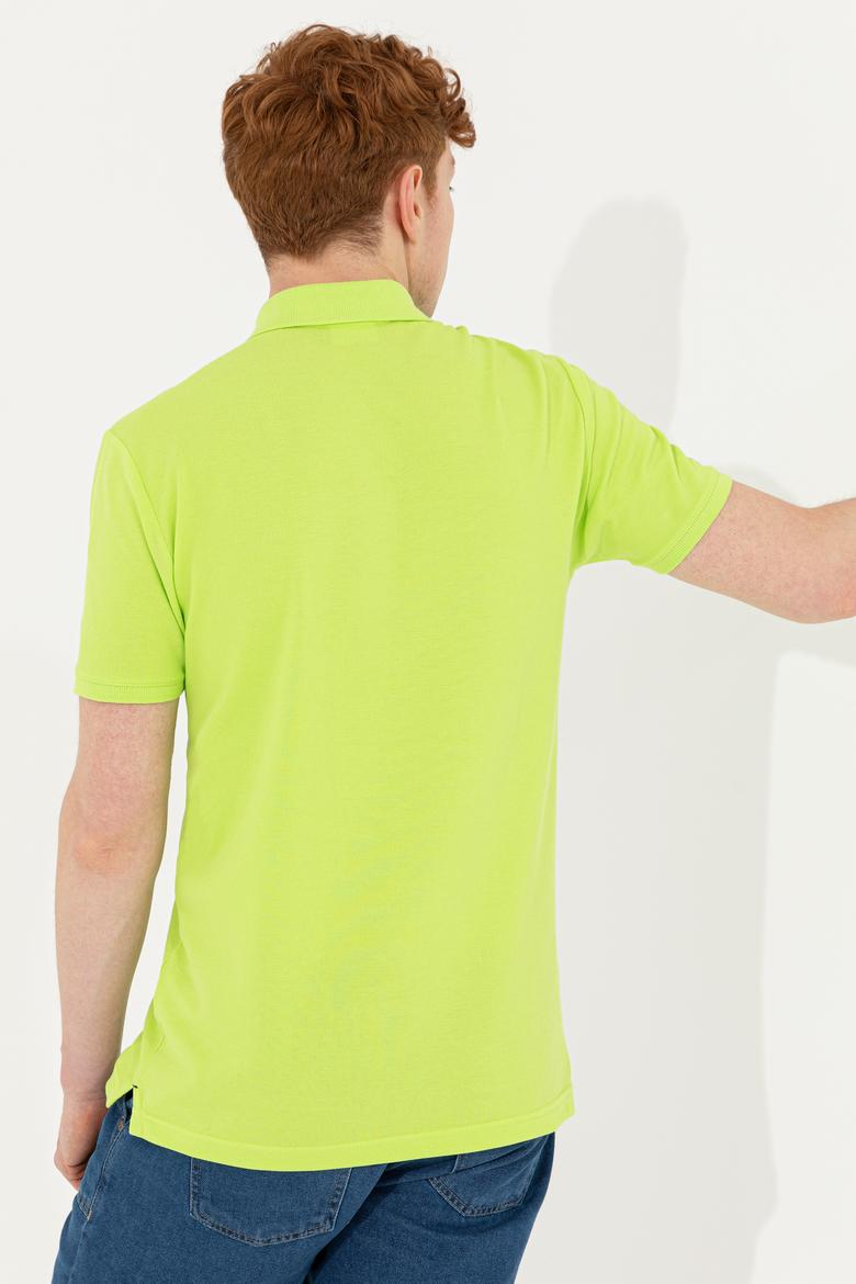 Erkek Fıstık Yeşili Polo Yaka T-Shirt Basic - 50248556083