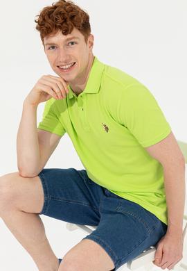 Erkek Fıstık Yeşili Polo Yaka T-Shirt Basic - 50248556083