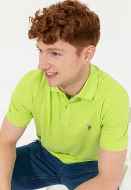 Erkek Fıstık Yeşili Polo Yaka T-Shirt Basic - 50248556083