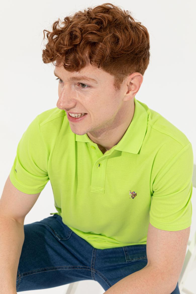 Erkek Fıstık Yeşili Polo Yaka T-Shirt Basic - 50248556083