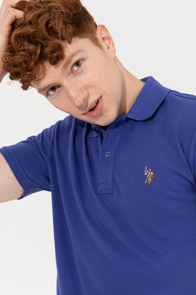 Erkek Mavi Basic Tişört