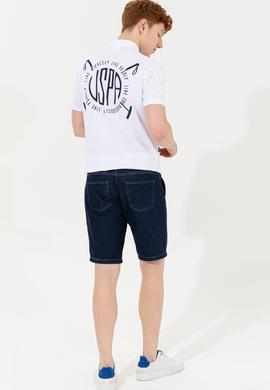 Erkek Koyu Mavi Jean Şort - 50254439001