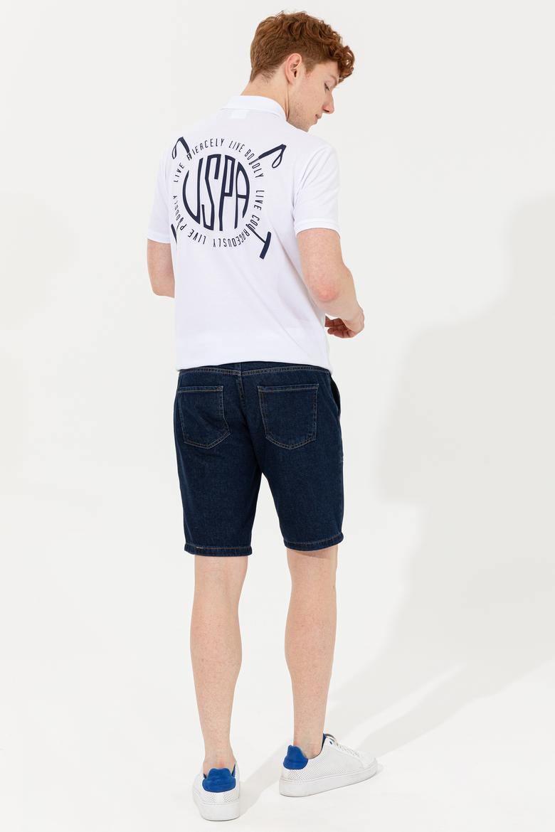 Erkek Koyu Mavi Jean Şort - 50254439001