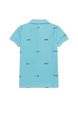 Erkek Çocuk Turkuaz Polo Yaka Tişört - 50248205023