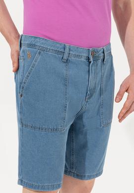 Erkek Açık Mavi Jean Şort - 50254413003