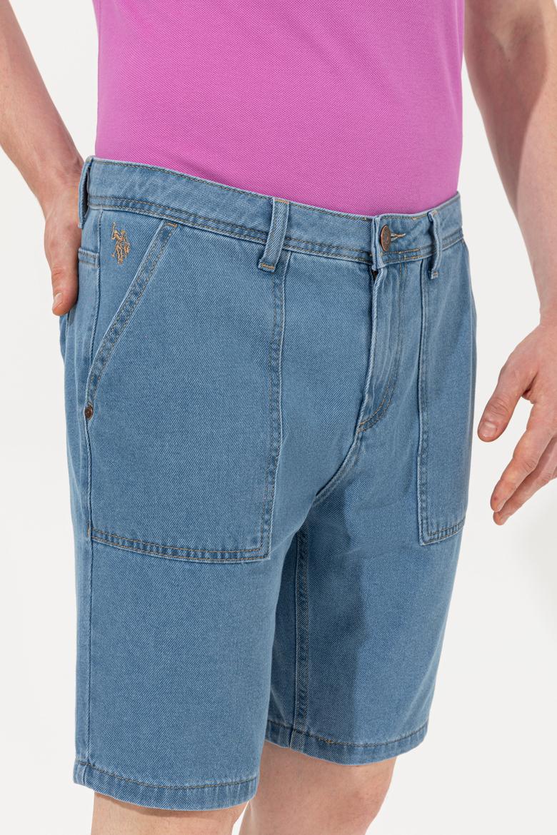 Erkek Açık Mavi Jean Şort - 50254413003