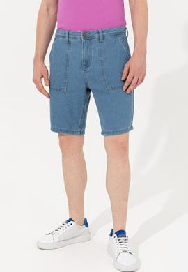 Erkek Açık Mavi Jean Şort - 50254413003