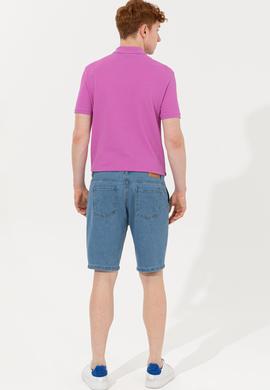 Erkek Açık Mavi Jean Şort - 50254413003